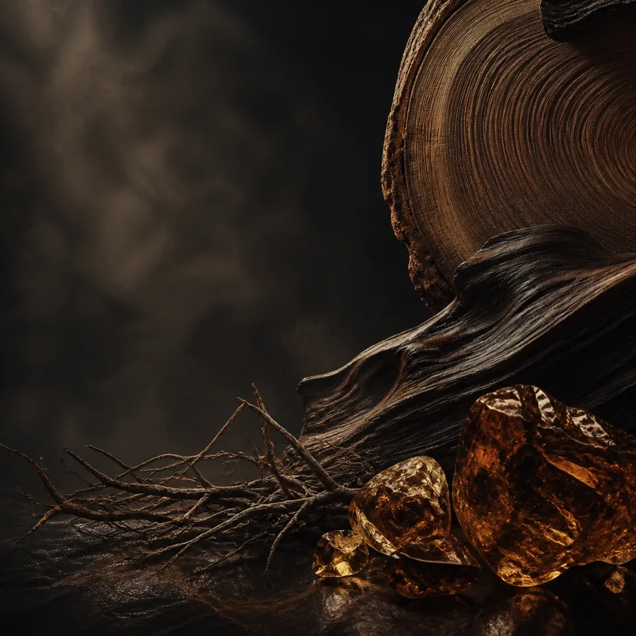 Dark cedar vetiver and amber fragrance notes