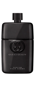 Gucci Guilty Pour Homme Parfum bottle on transparent background