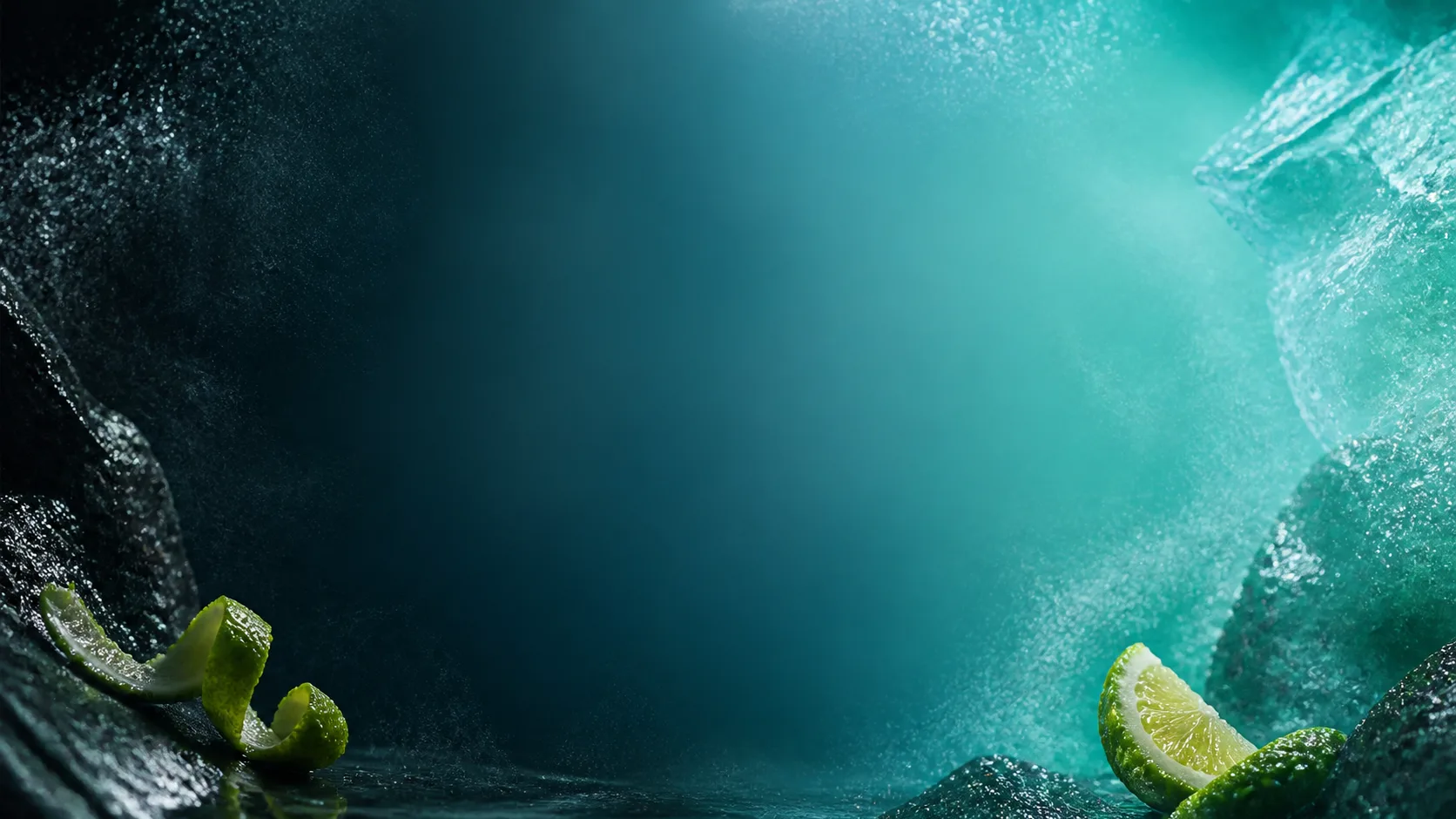 Aquatic citrus and mineral fragrance atmosphere